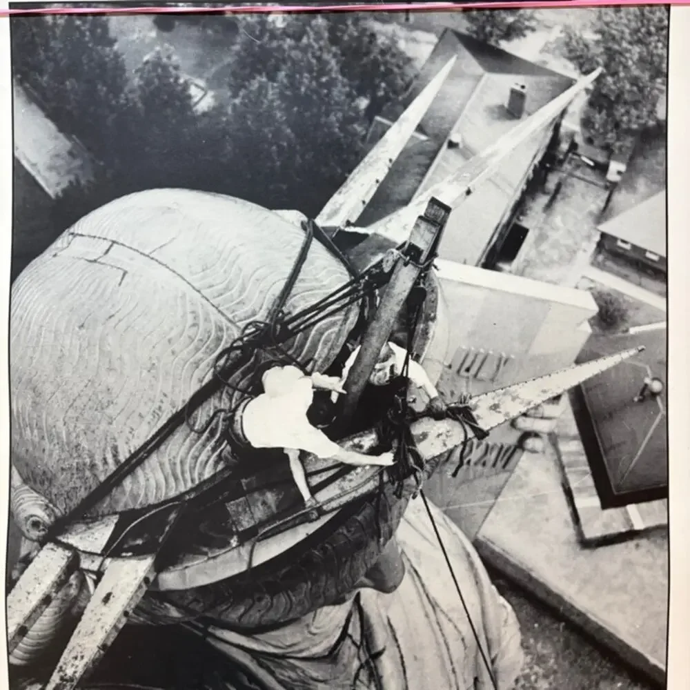 1938 WPA Statue of Liberty Restoration Historical Photo Poster - 20